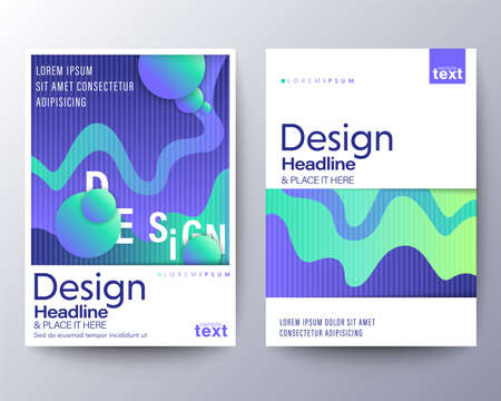 Modern abstract fluid purple blue circle shape gradient on blue neon background for Flyer, Poster, leaflet Graphic Design Layout templateのイラスト素材