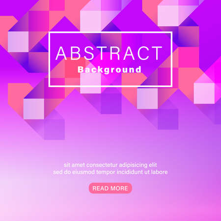 Abstract geometric shape vivid neon color magenta pink background. Landing page graphic background.のイラスト素材