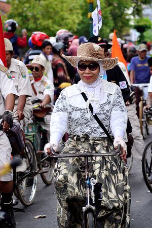 Kebumen, Central Java/Indonesia - August 19, 2017 : The cultural carnival was held in the center of Kebumen city to celebrate Indonesia's independence dayのeditorial素材