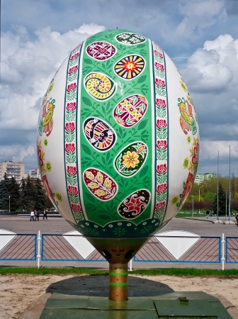 Easter egg Sumy selected the three best Ukrainian Easter eggs の写真素材