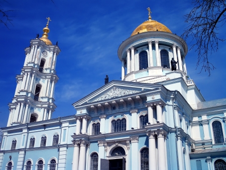 Transfiguration Cathedral, Sumy, Ukraine  Main Orthodox Cathedral Sumy, contains elements of different styles の写真素材