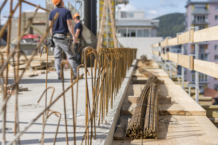 Construction of an apartment house.の写真素材