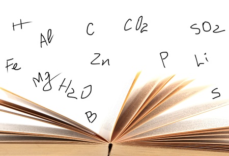 Open book isolated on white backgroundの写真素材