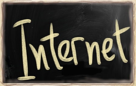 social media concept - text on a blackboard.の写真素材