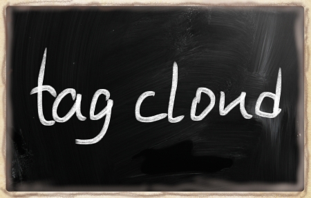 social media concept - text on a blackboard.の写真素材
