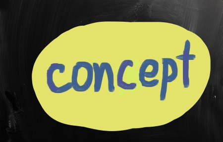  Concept  handwritten with white chalk on a blackboardの写真素材