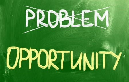 business ideas handwritten with chalk on a blackboardの写真素材