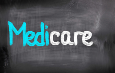 Medicare words on blackboardの写真素材