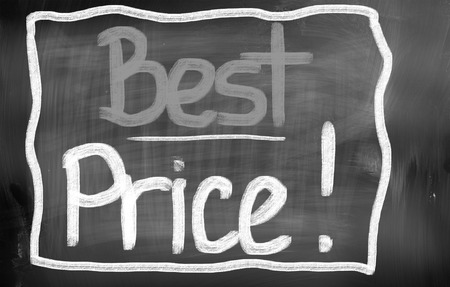 Best Price words on blackboardの写真素材