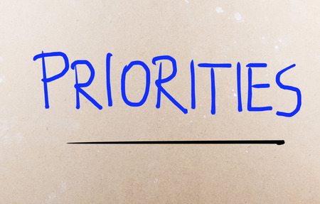 Priorities wordの写真素材