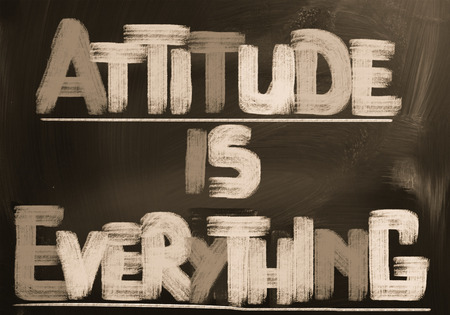 Attitude Is Everything Conceptの写真素材
