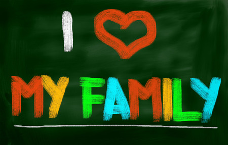 I Love My Family Conceptの写真素材