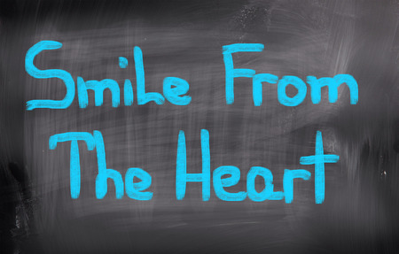 Smile From The Heart Conceptの写真素材