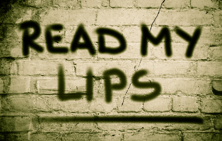 Read My Lips Conceptの写真素材