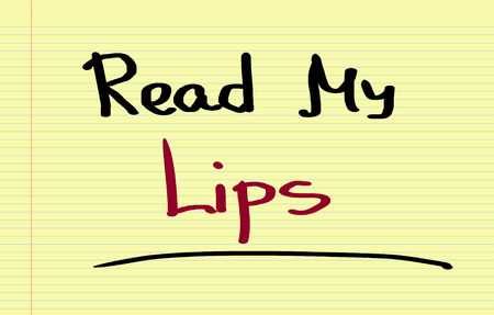 Read My Lips Conceptの写真素材
