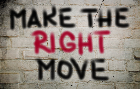 Make The Right Move Conceptの写真素材