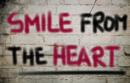 Smile From The Heart Conceptの写真素材