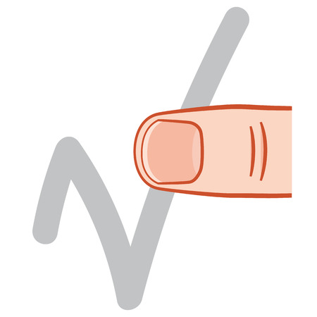 thumb finger touch screen gestureの写真素材