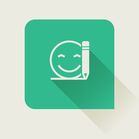 write customer feedback flat iconのイラスト素材