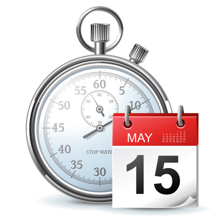 task manager icon - stopwatch with calendarのイラスト素材