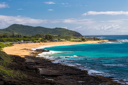 Sandy Beach, Oahu, Hawaiiの写真素材