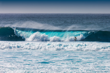 Tube Wave, Oahu, Hawaiiの写真素材