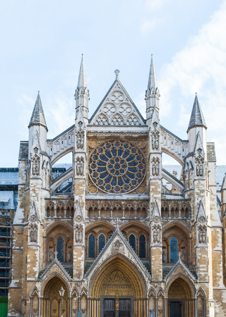 Westminster Abbey, London, England - side entranceの写真素材