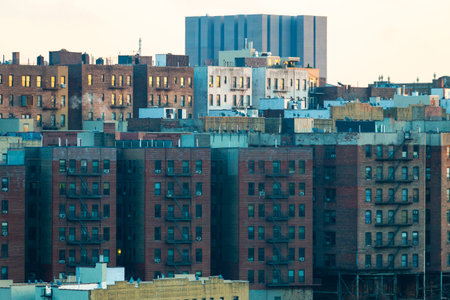 Dense residential area, Inwood, Upper Manhattan, New York