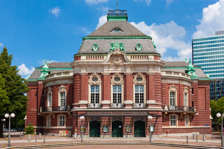 Hamburg, Germany - July 12, 2011 : Laeiszhalle. Entrance to neo-baroque philharmonic concert hall at Johannes-Brahms-Platz.のeditorial素材