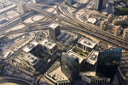 Panorama of Dubai from above