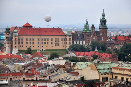 Panorama of Cracow, Polandのeditorial素材