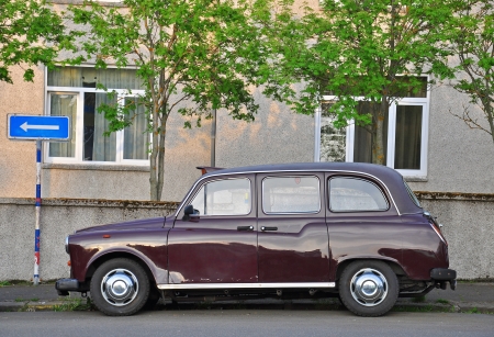 Vintage car in Reykjavik, Icelandの写真素材