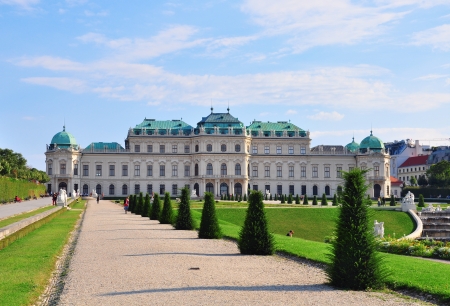 Belvedere garden and palace, Vienna, Austriaのeditorial素材