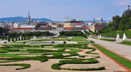 Belvedere garden, Vienna, Austriaのeditorial素材