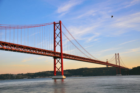 Bridge of 25th april in Lisbon