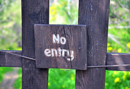 No entry signの写真素材