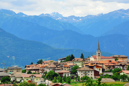 Small italian village in Trentinoの写真素材