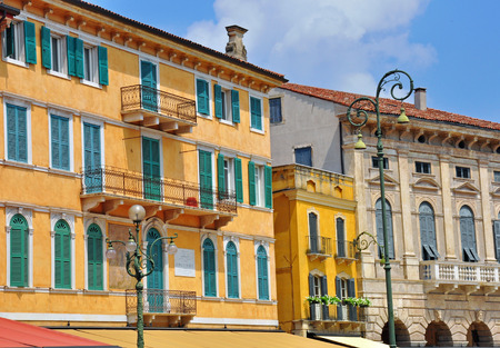 Street of Verona city centre, Italyの写真素材
