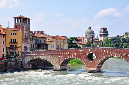 Ancient architecture of Verona, Italyの写真素材