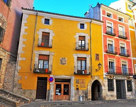 VALENCIA, SPAIN - JANUARY 4: View of the street in old town of Cuenca on January 4, 2011. Cuenca is a city in the autonomous community of CastileLa Mancha in central Spain.のeditorial素材