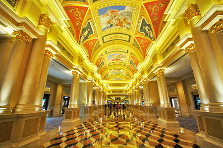 MACAO, CHINA - JUNE 8: Interior of the venetian hotel, Macao on June 8, 2012. Macao is one of the Special Administrative Regions of China.のeditorial素材