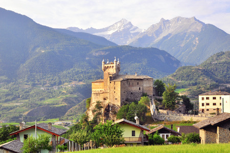 Ancient castle, Val d'Aosta, Italyのeditorial素材