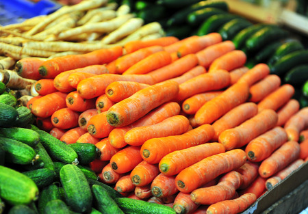 Vegetables in the grocery market of Budapestの写真素材