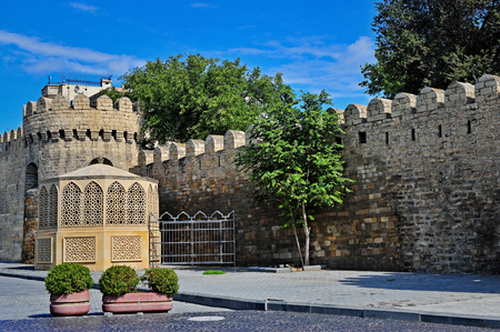 View of Baku old town, Azerbaijanのeditorial素材