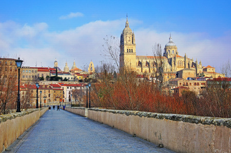 Autumn view of Salamanca old town, Spainのeditorial素材