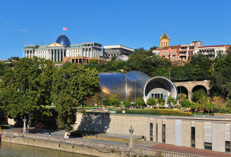 Modern architecture of Tbilisi city, Georgia