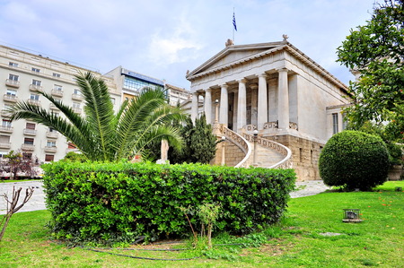 Ancient building in the street of Athens city, Greeceのeditorial素材