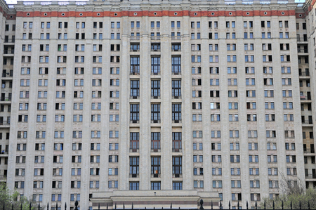Lomonosov Moscow State University windows, Russiaのeditorial素材