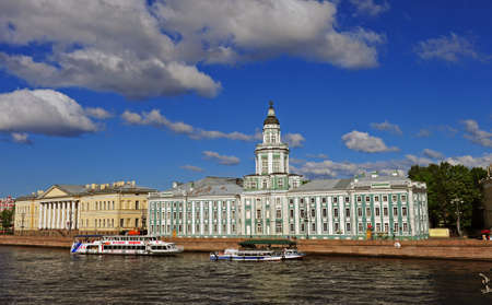 Saint Petersburg, Russia - May 30, 2021: historical building on Neva river.の写真素材
