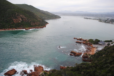 SceniÑ view of Atlantic ocean and national park of Western cape, South Africaの写真素材